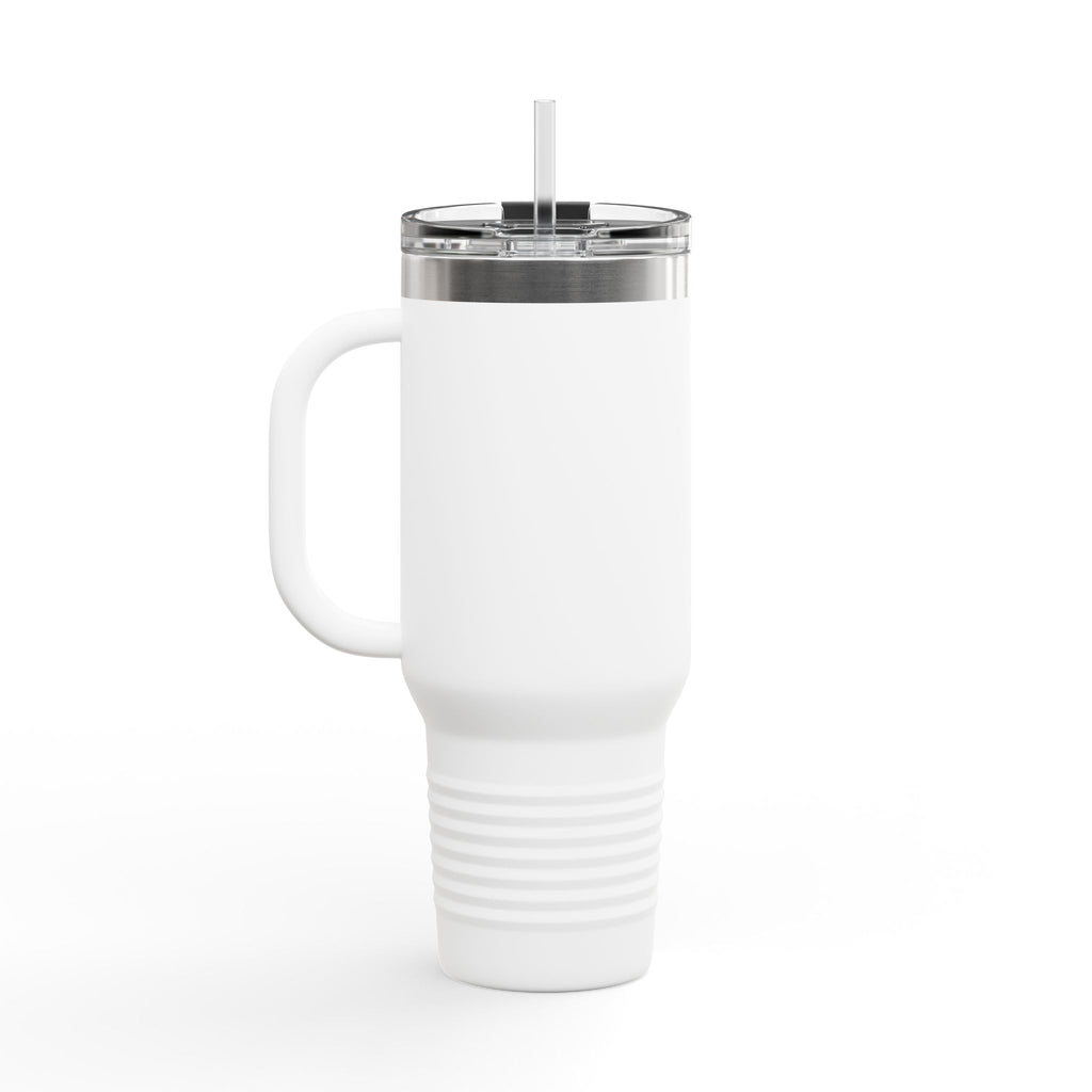 40oz Insulated Travel Mug — Rose & Skeleton Hand Floral Design