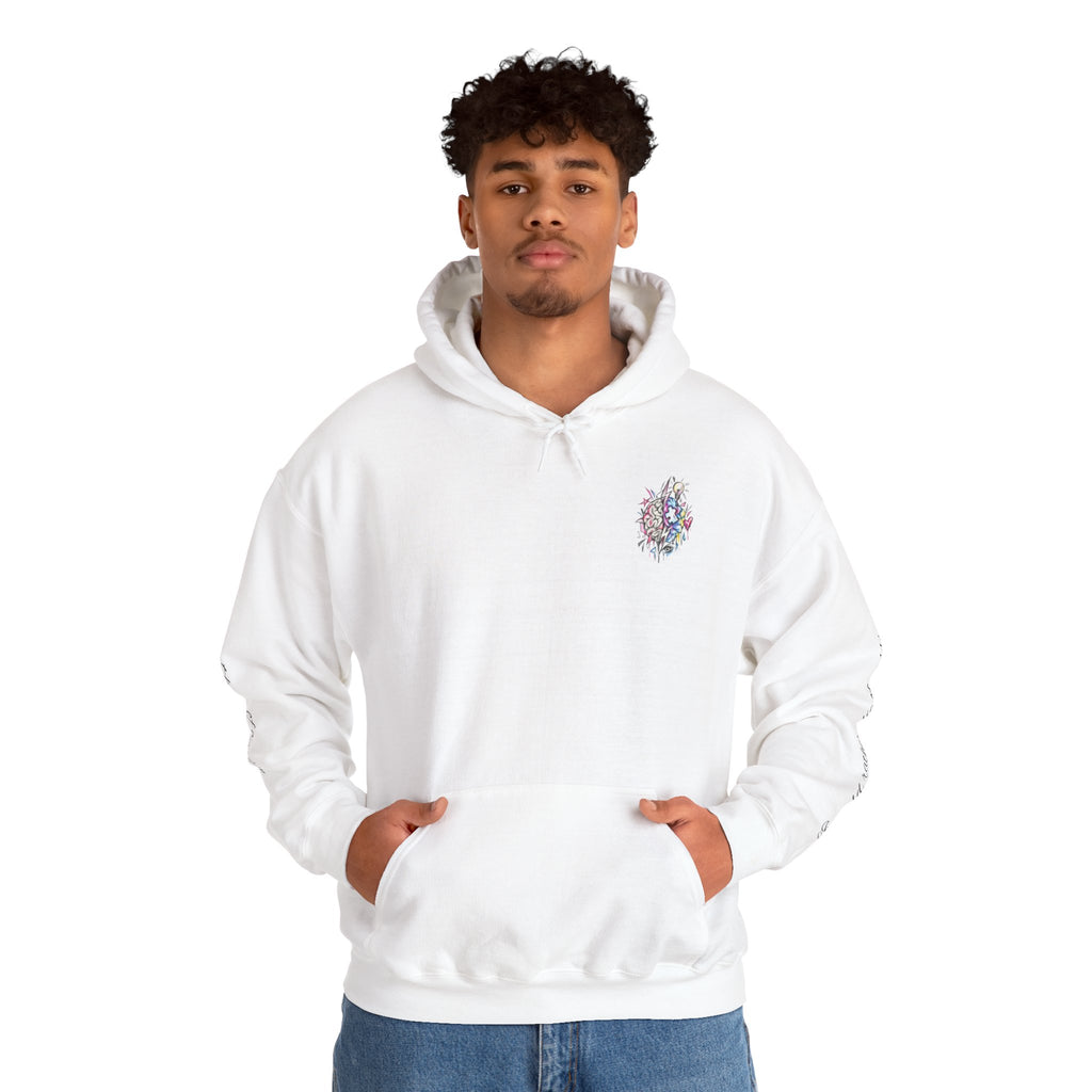 'Love Me' Heart & Skull Horror Floral Hoodie