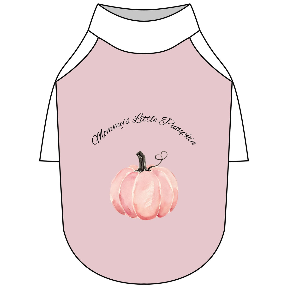 Pink Pumpkin Pet Tee — 'Mommy's Little Pumpkin' Raglan Shirt