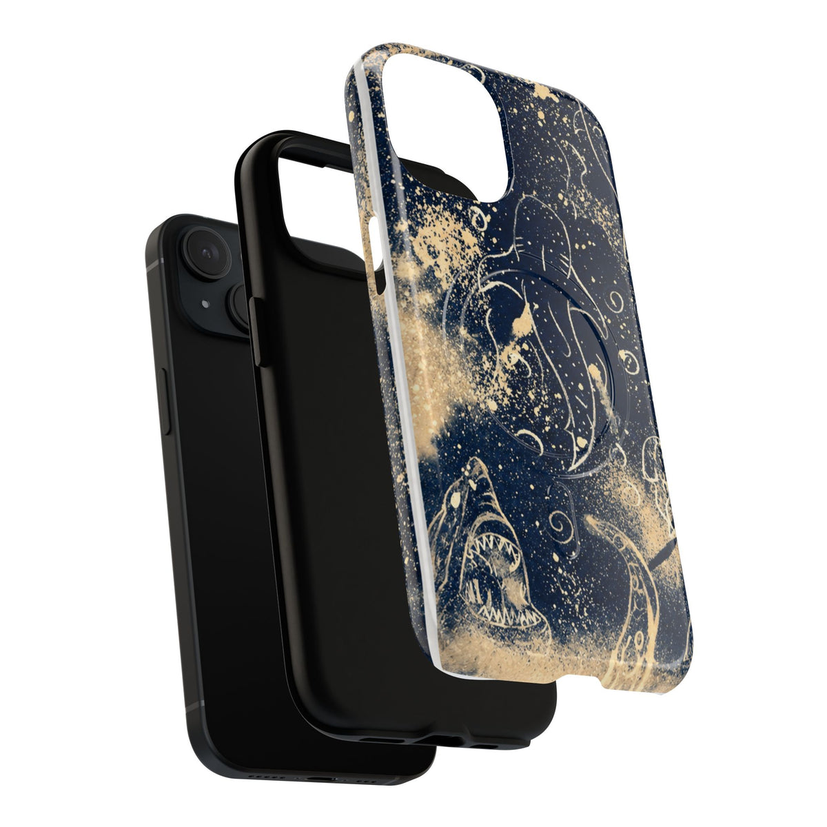 Shark Ocean Art Magnetic Phone Case — Tough Protective iPhone Cover