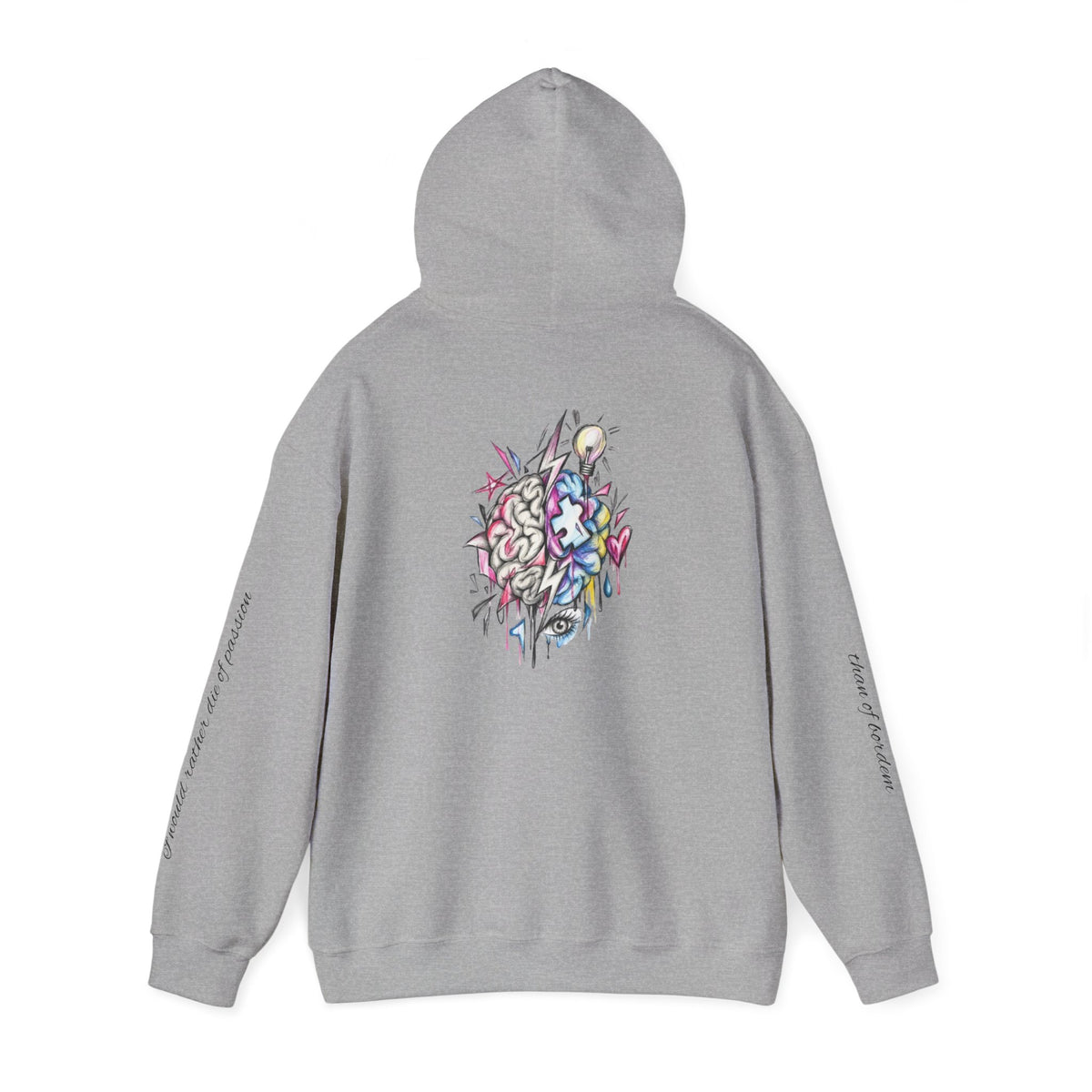 'Love Me' Heart & Skull Horror Floral Hoodie