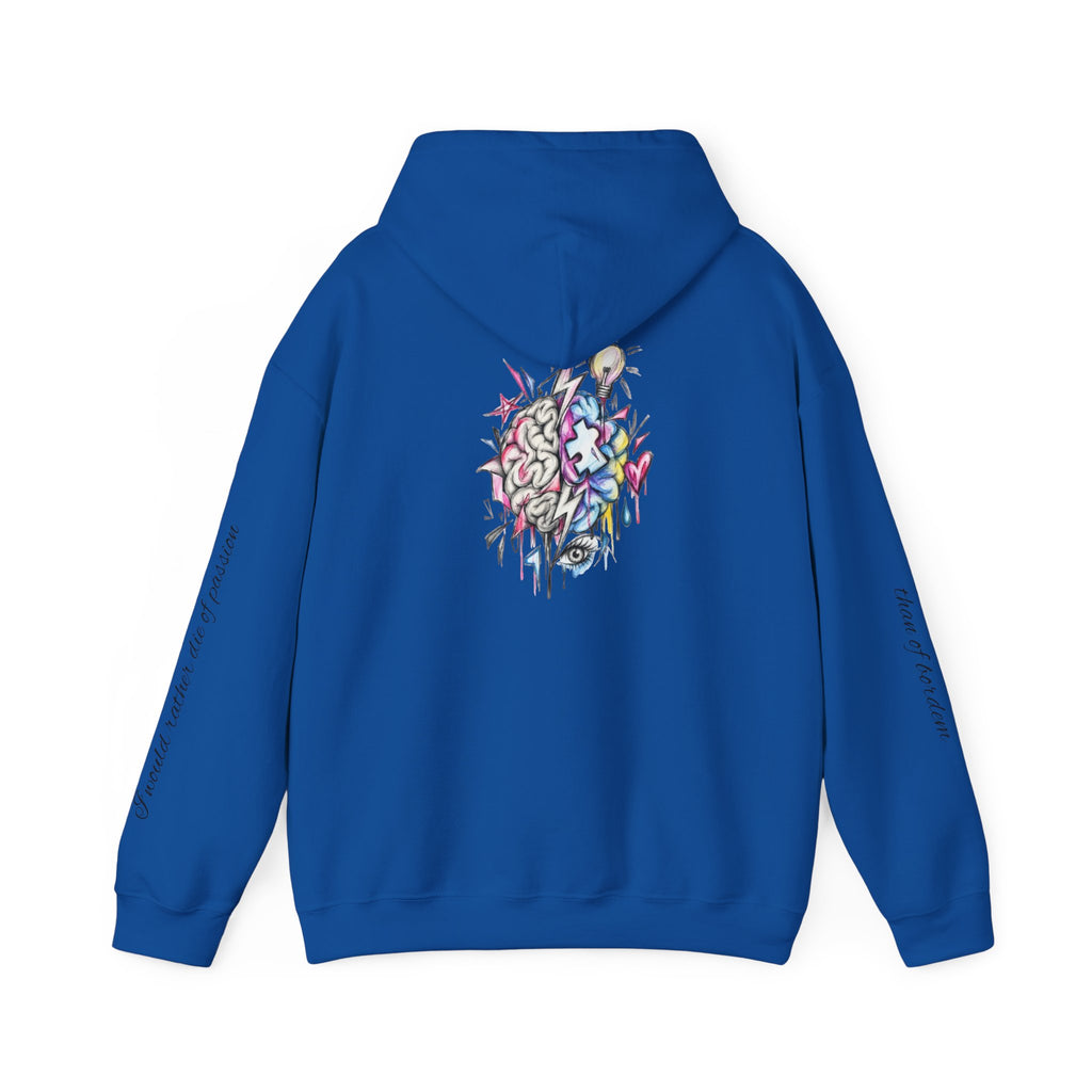 'Love Me' Heart & Skull Horror Floral Hoodie