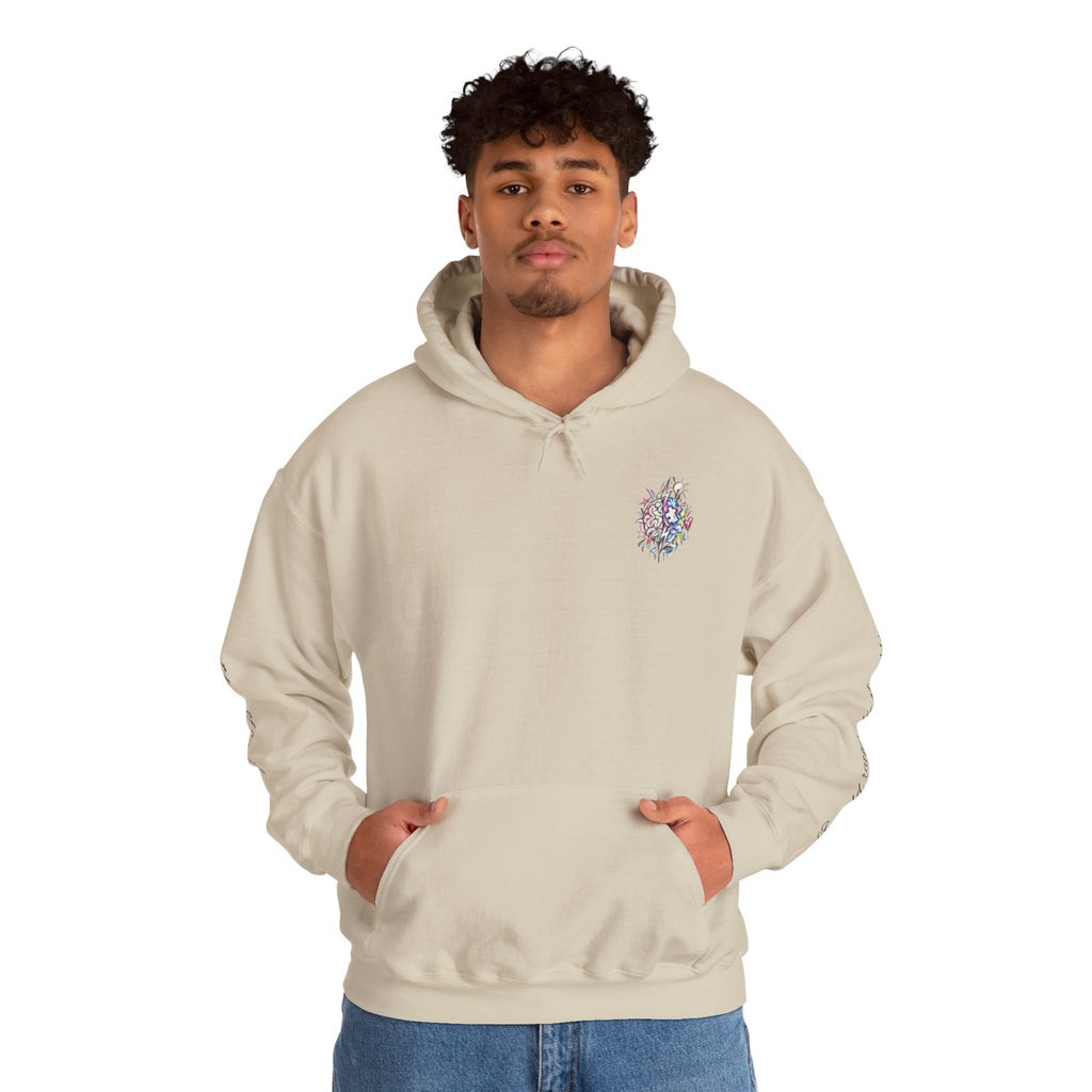 'Love Me' Heart & Skull Horror Floral Hoodie