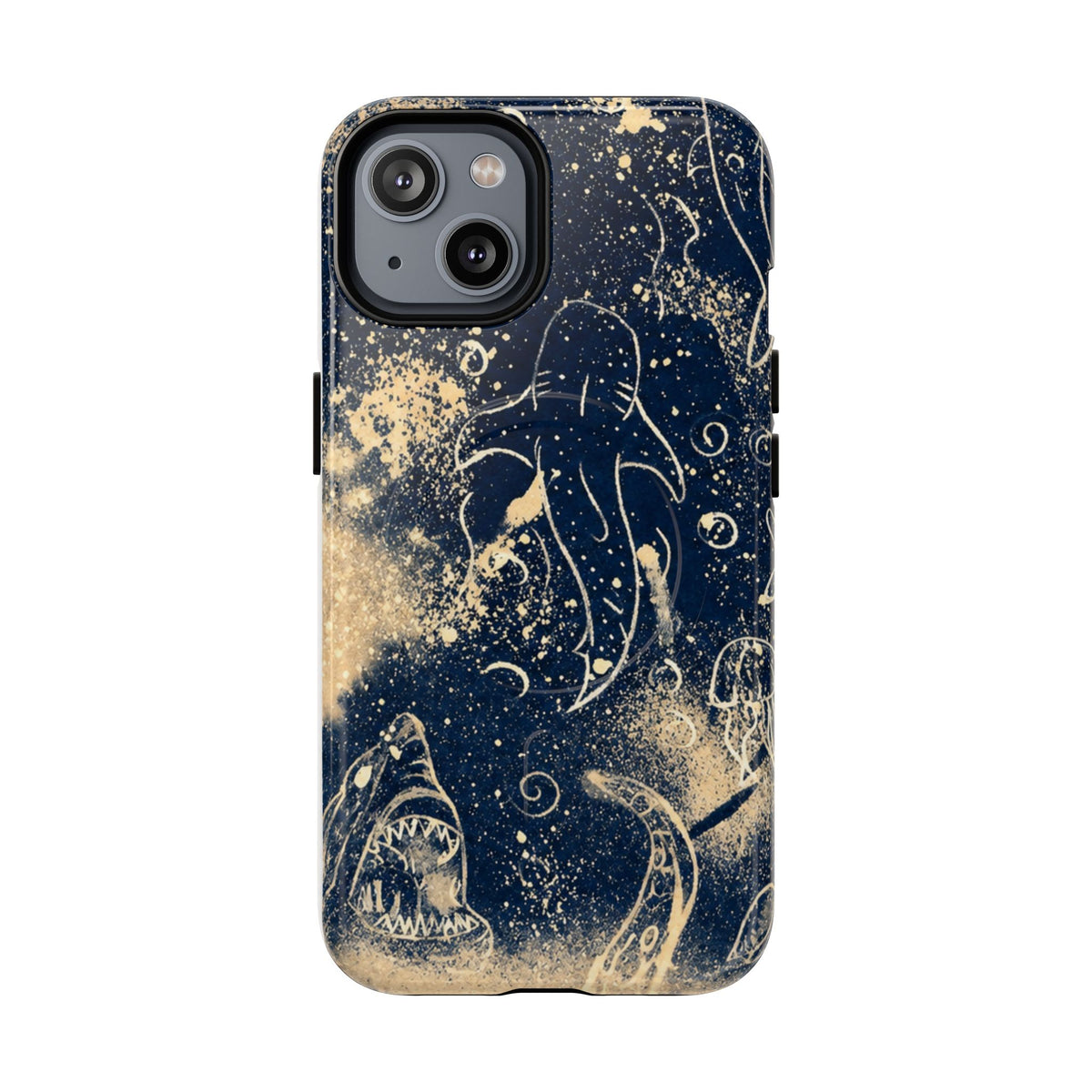 Shark Ocean Art Magnetic Phone Case — Tough Protective iPhone Cover