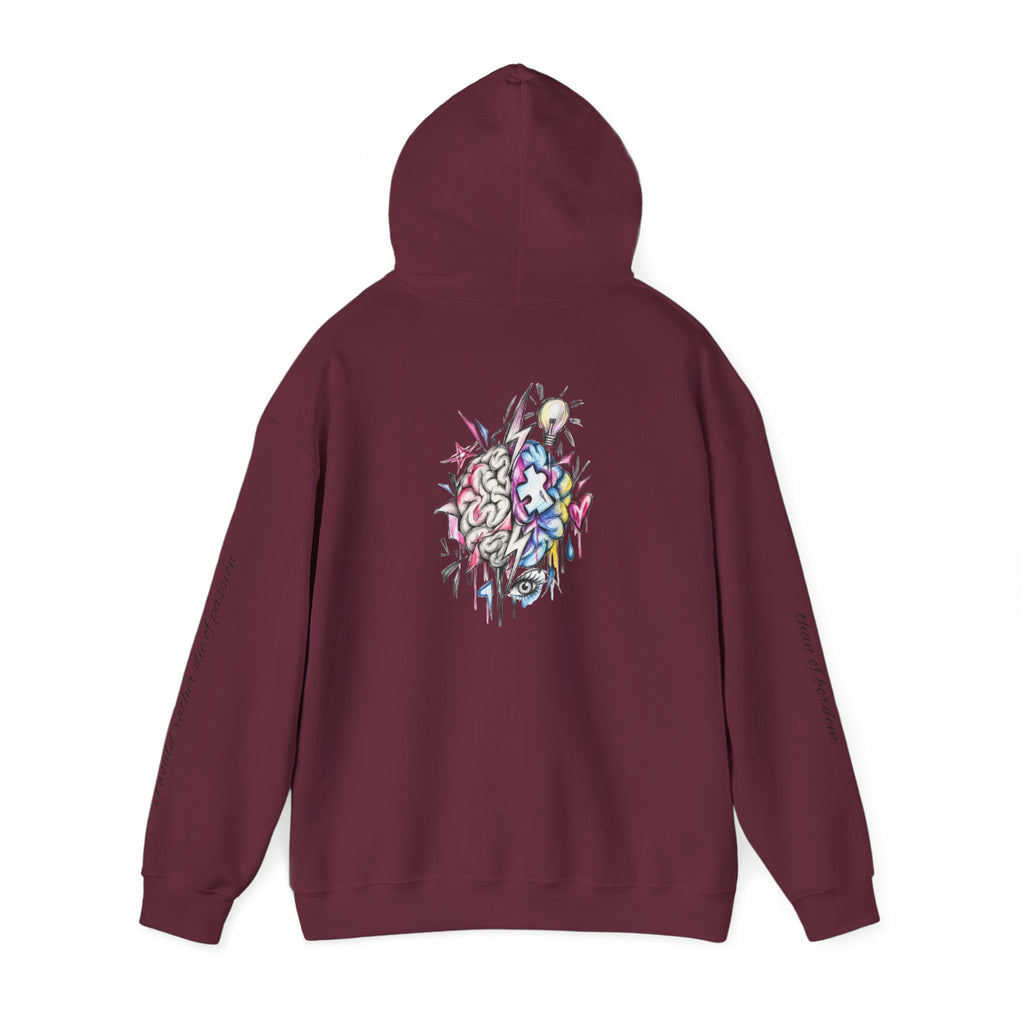'Love Me' Heart & Skull Horror Floral Hoodie
