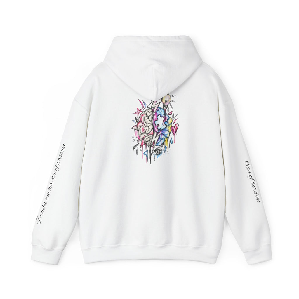 'Love Me' Heart & Skull Horror Floral Hoodie