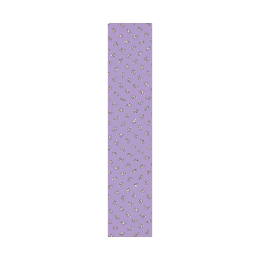 Floral Brain Pattern Gift Wrap — Purple Decorative Wrapping Paper