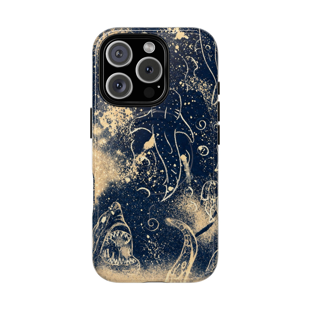 Shark Ocean Art Magnetic Phone Case — Tough Protective iPhone Cover