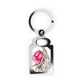 Breast Cancer Awareness — Gothic Floral Photo Keychain
