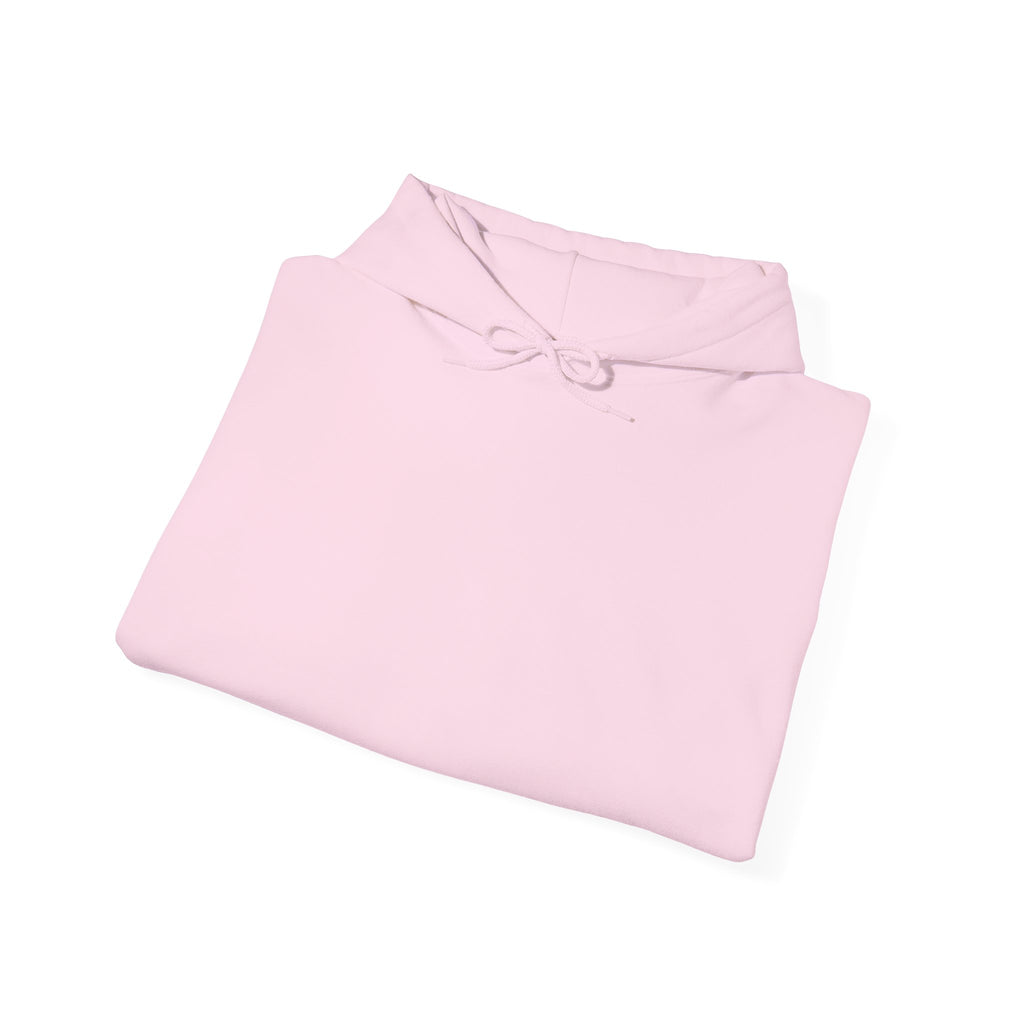 Breast Cancer Awareness Hoodie — Skeletal Hand Holding Pink Rose Back Graphic