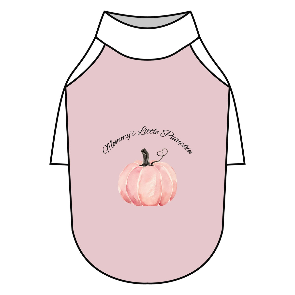 Pink Pumpkin Pet Tee — 'Mommy's Little Pumpkin' Raglan Shirt