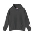 Breast Cancer Awareness Hoodie — Skeletal Hand Holding Pink Rose Back Graphic