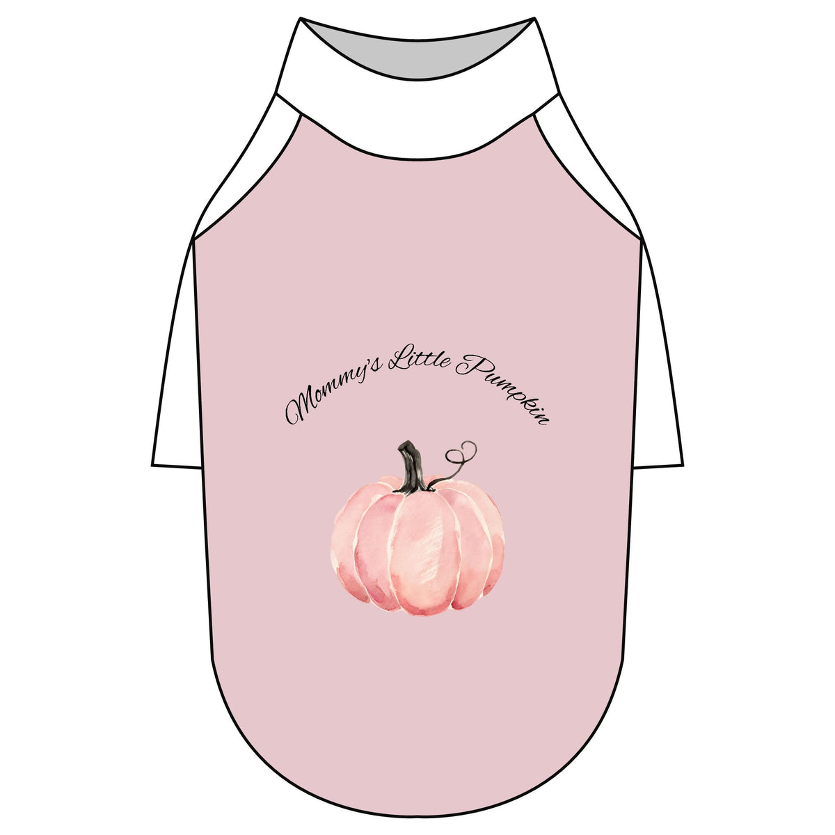 Pink Pumpkin Pet Tee — 'Mommy's Little Pumpkin' Raglan Shirt