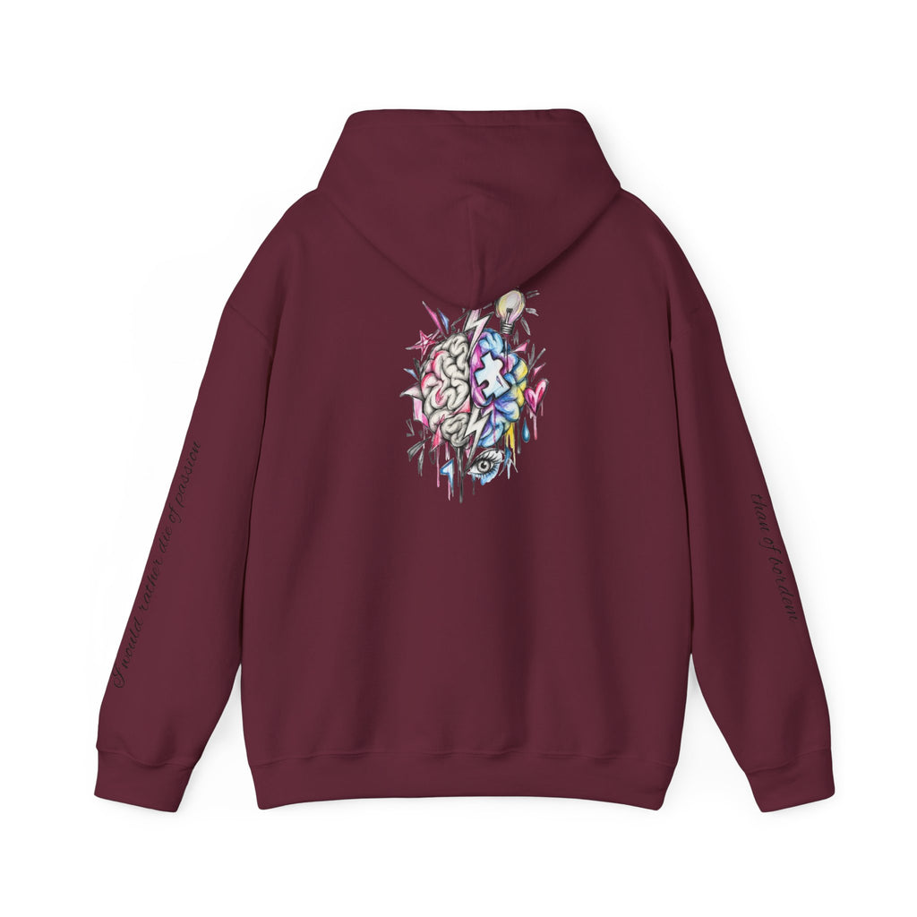 'Love Me' Heart & Skull Horror Floral Hoodie