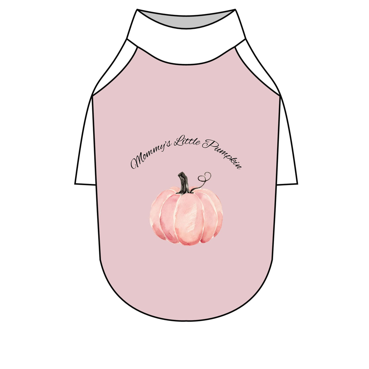 Pink Pumpkin Pet Tee — 'Mommy's Little Pumpkin' Raglan Shirt