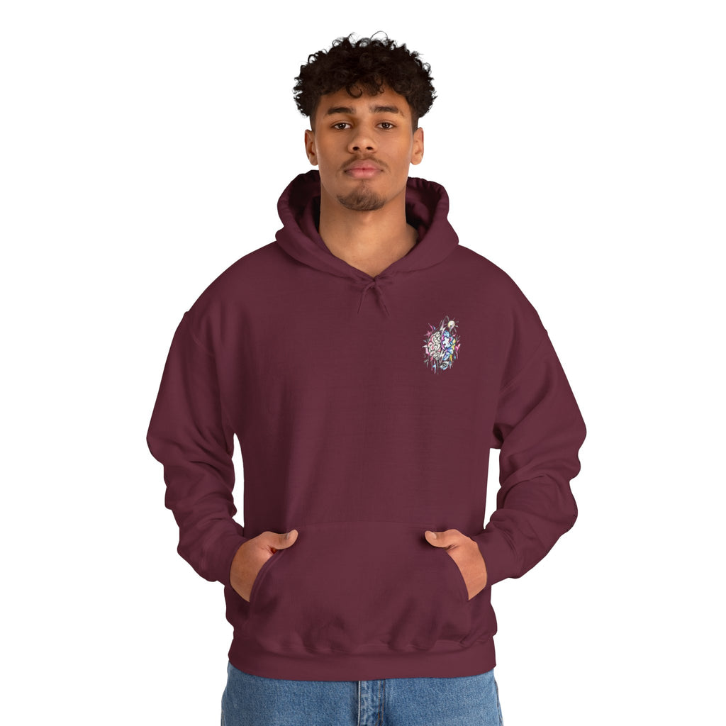 'Love Me' Heart & Skull Horror Floral Hoodie