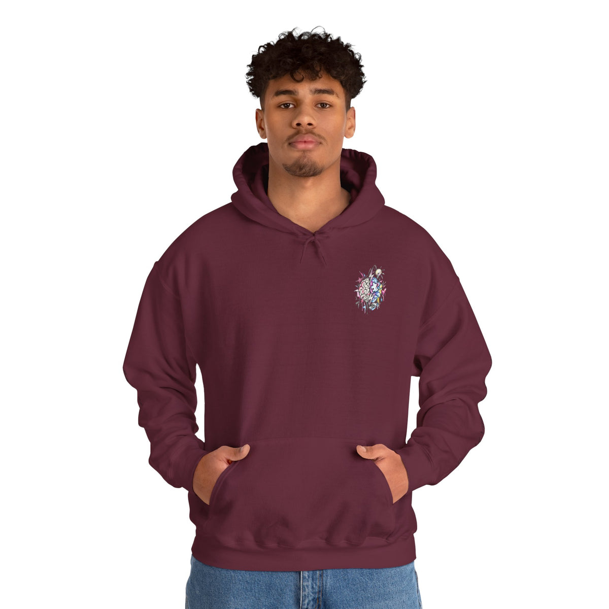 'Love Me' Heart & Skull Horror Floral Hoodie