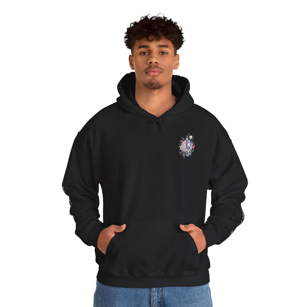 'Love Me' Heart & Skull Horror Floral Hoodie