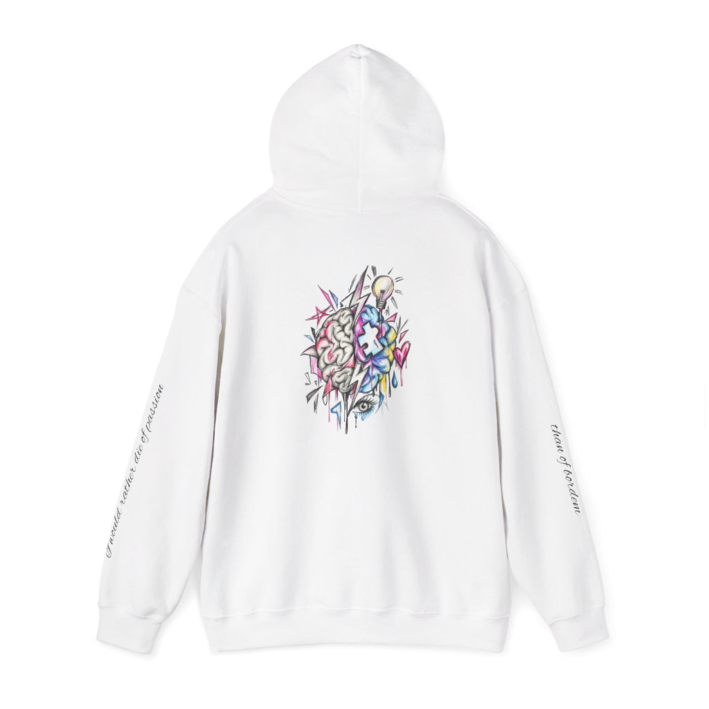 'Love Me' Heart & Skull Horror Floral Hoodie