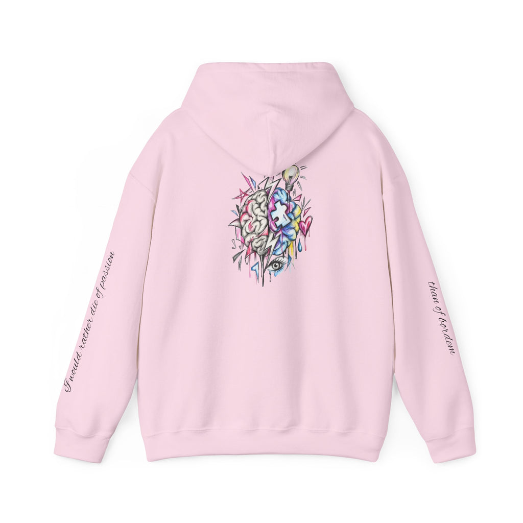 'Love Me' Heart & Skull Horror Floral Hoodie