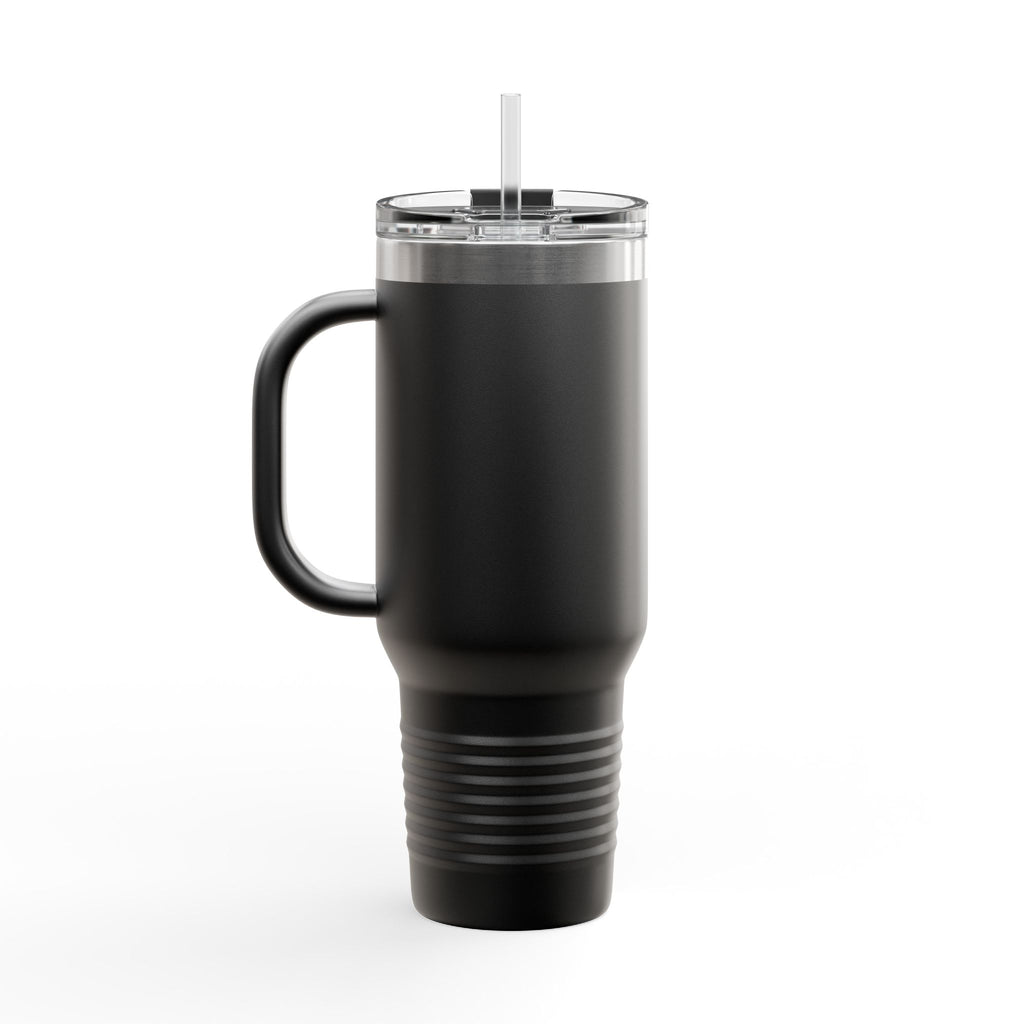 40oz Insulated Travel Mug — Rose & Skeleton Hand Floral Design