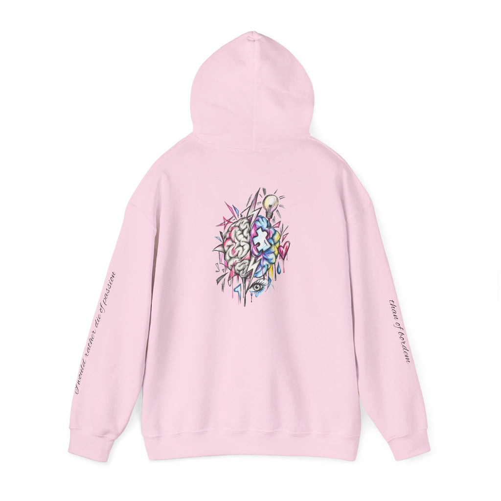 'Love Me' Heart & Skull Horror Floral Hoodie