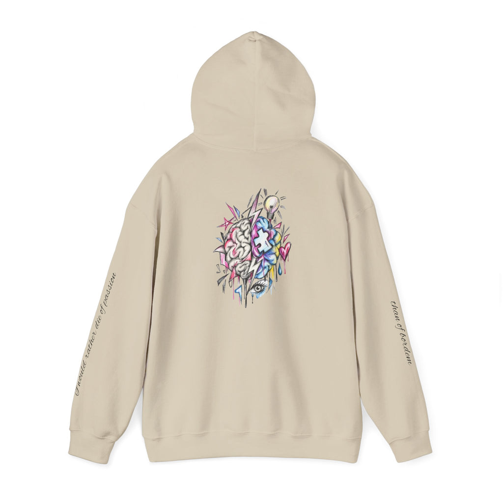 'Love Me' Heart & Skull Horror Floral Hoodie