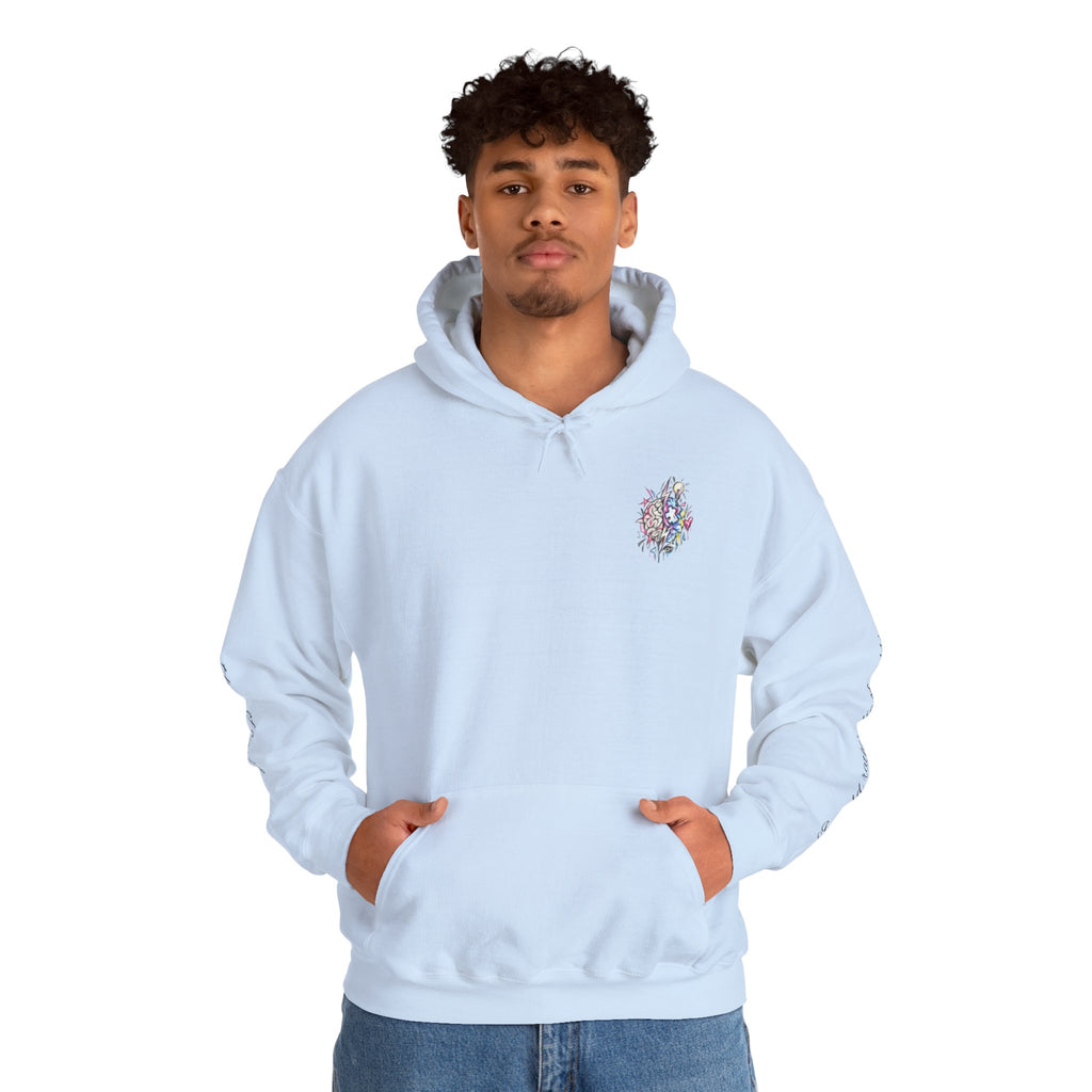 'Love Me' Heart & Skull Horror Floral Hoodie