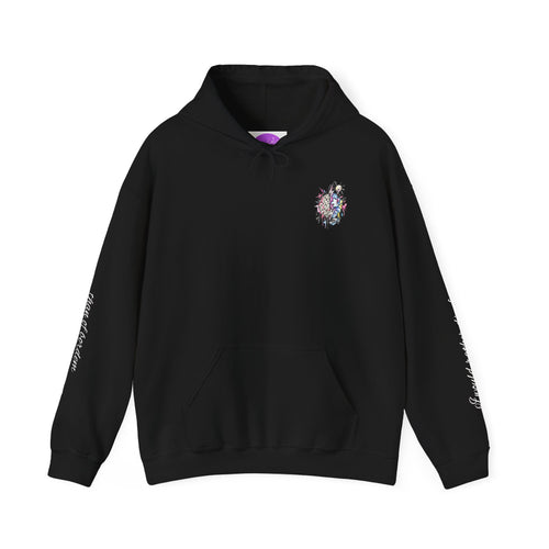 'Love Me' Heart & Skull Horror Floral Hoodie