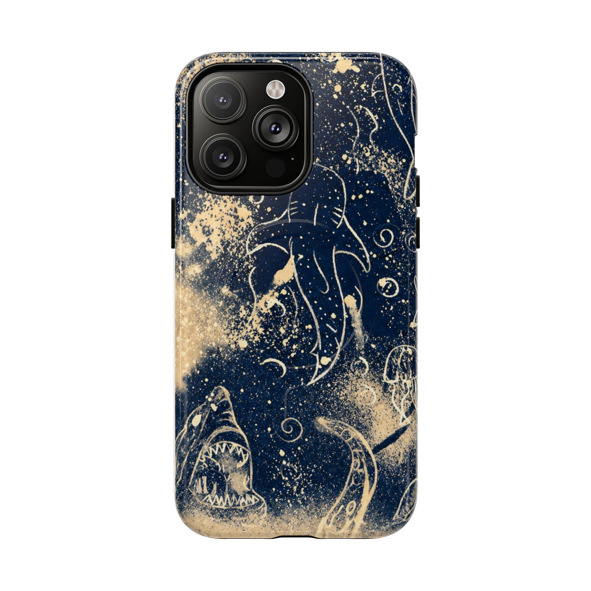 Shark Ocean Art Magnetic Phone Case — Tough Protective iPhone Cover