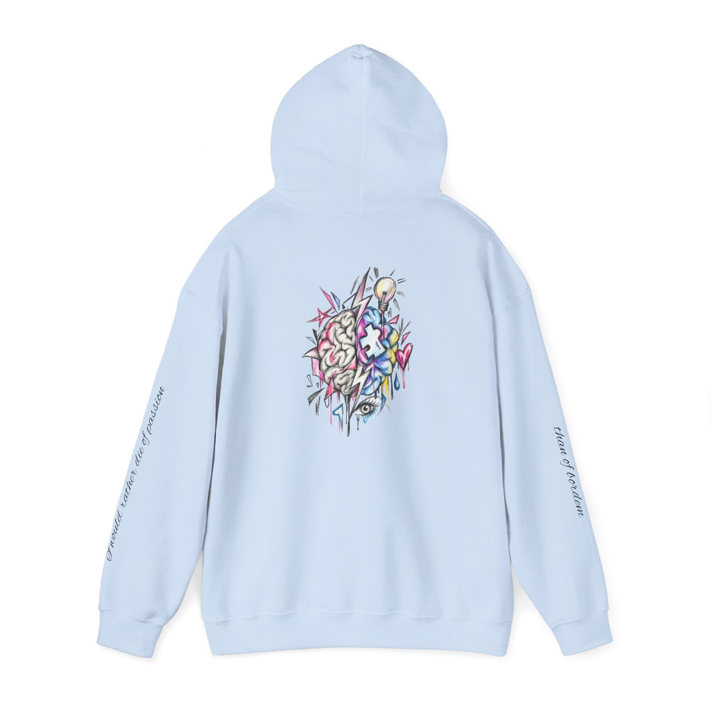 'Love Me' Heart & Skull Horror Floral Hoodie