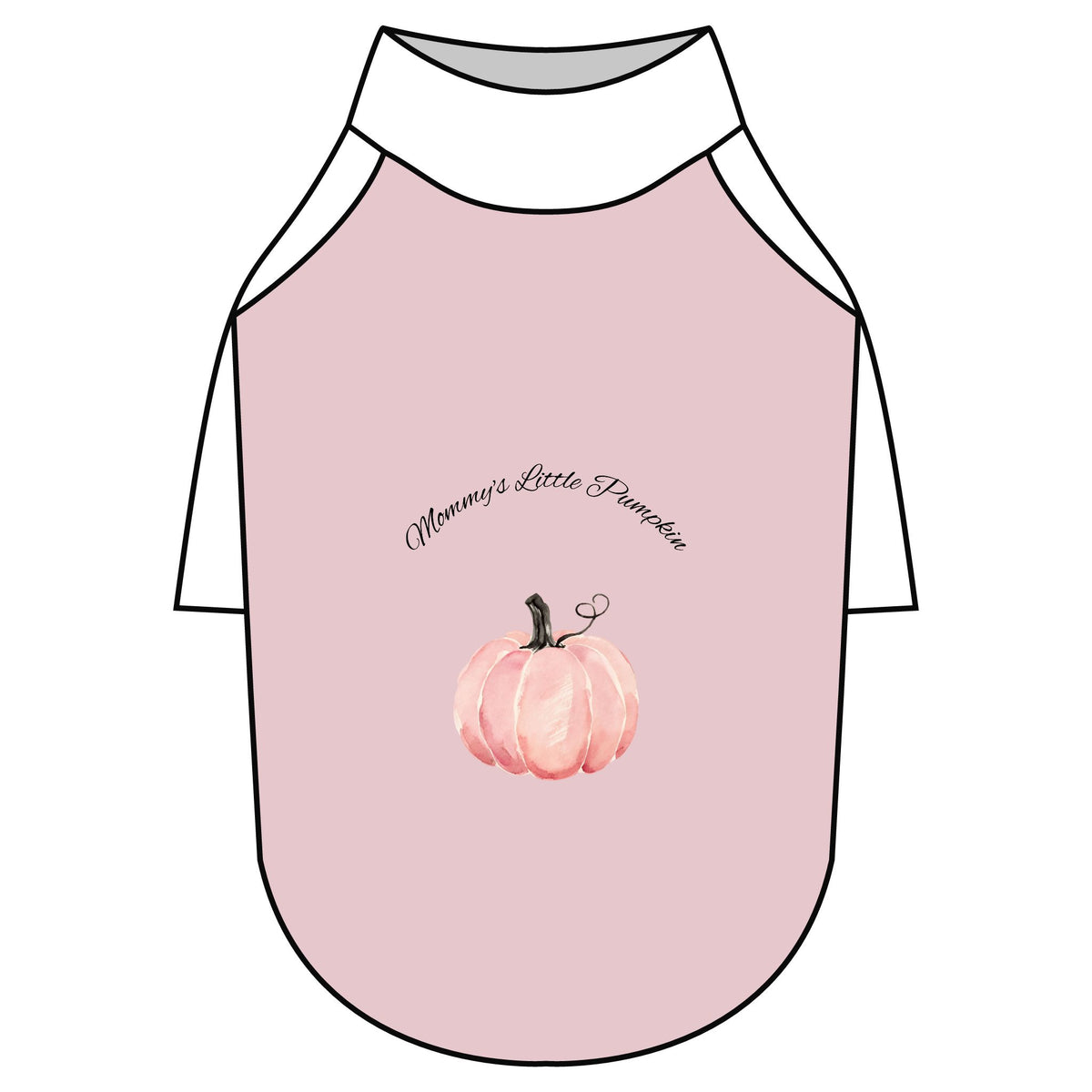 Pink Pumpkin Pet Tee — 'Mommy's Little Pumpkin' Raglan Shirt