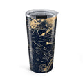 20oz Galaxy Ocean Tumbler — Gold Nautical Starfish Design