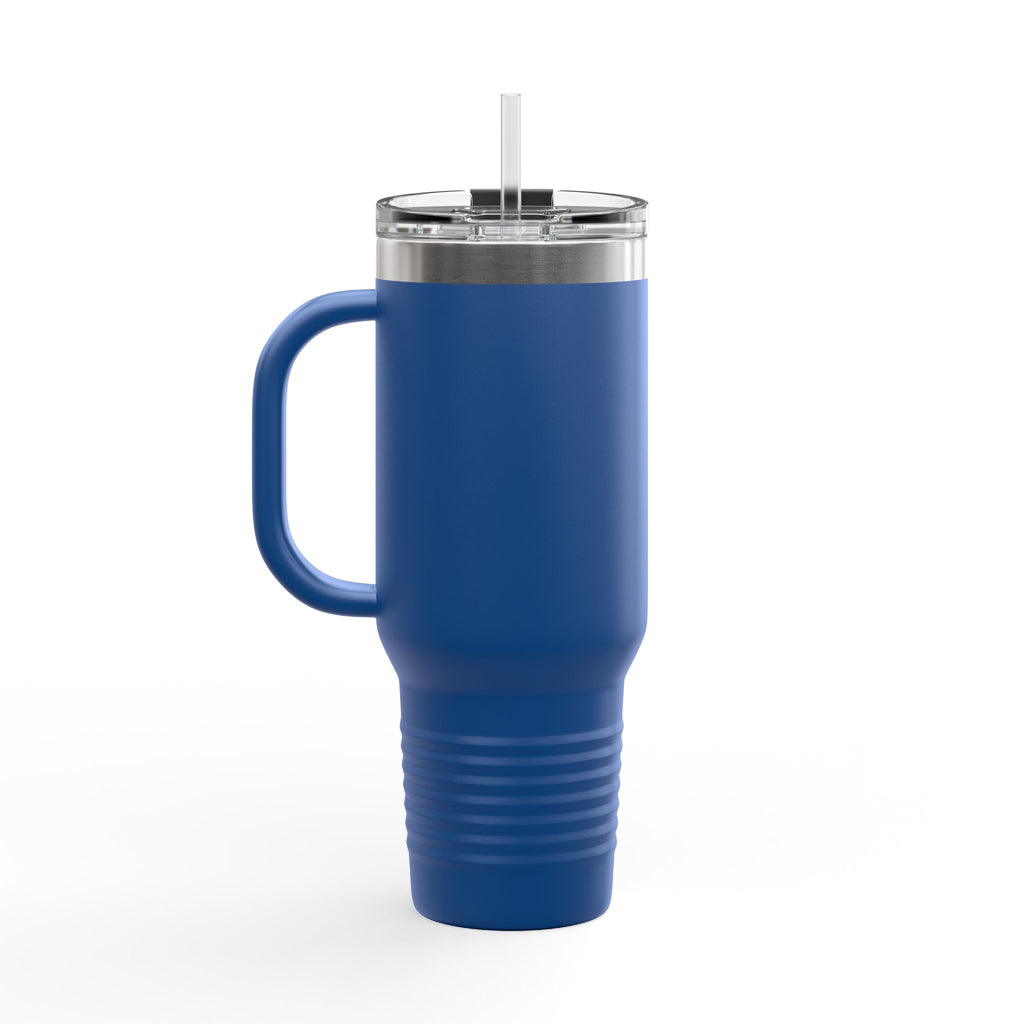40oz Insulated Travel Mug — Rose & Skeleton Hand Floral Design
