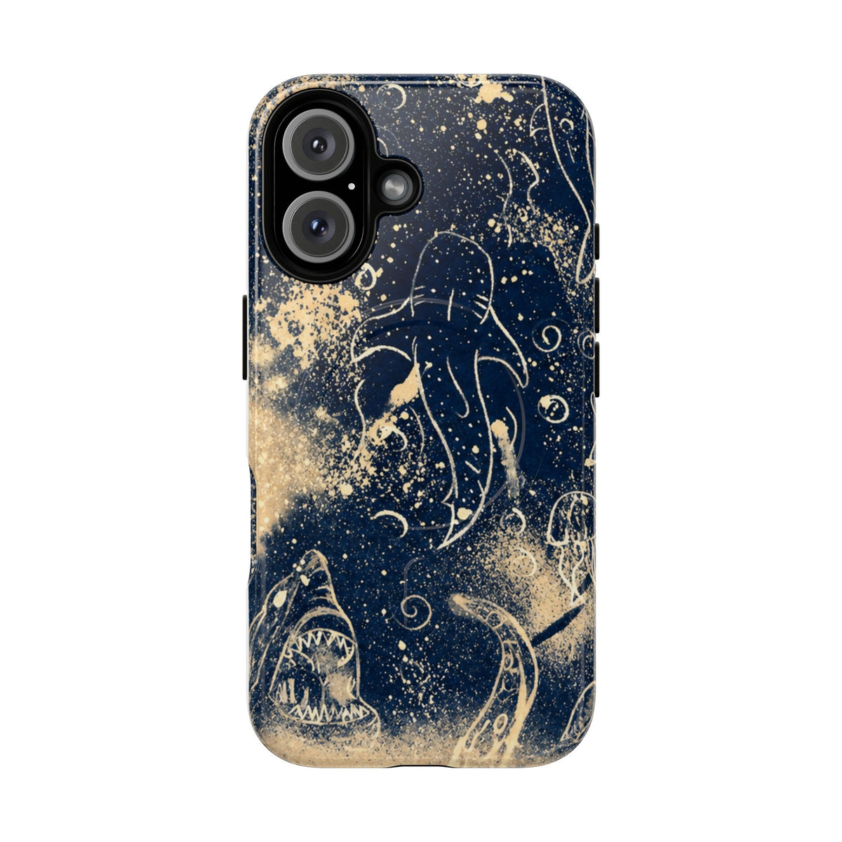Shark Ocean Art Magnetic Phone Case — Tough Protective iPhone Cover