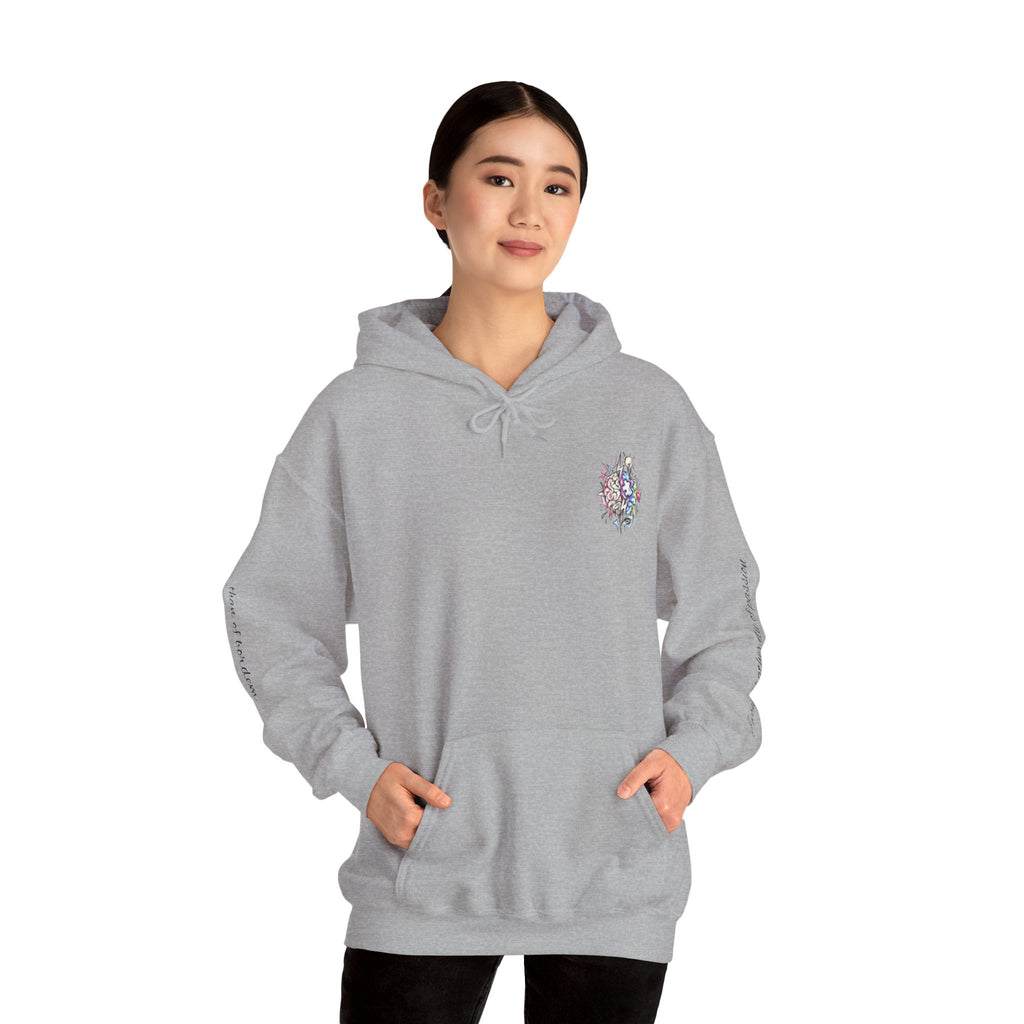 'Love Me' Heart & Skull Horror Floral Hoodie