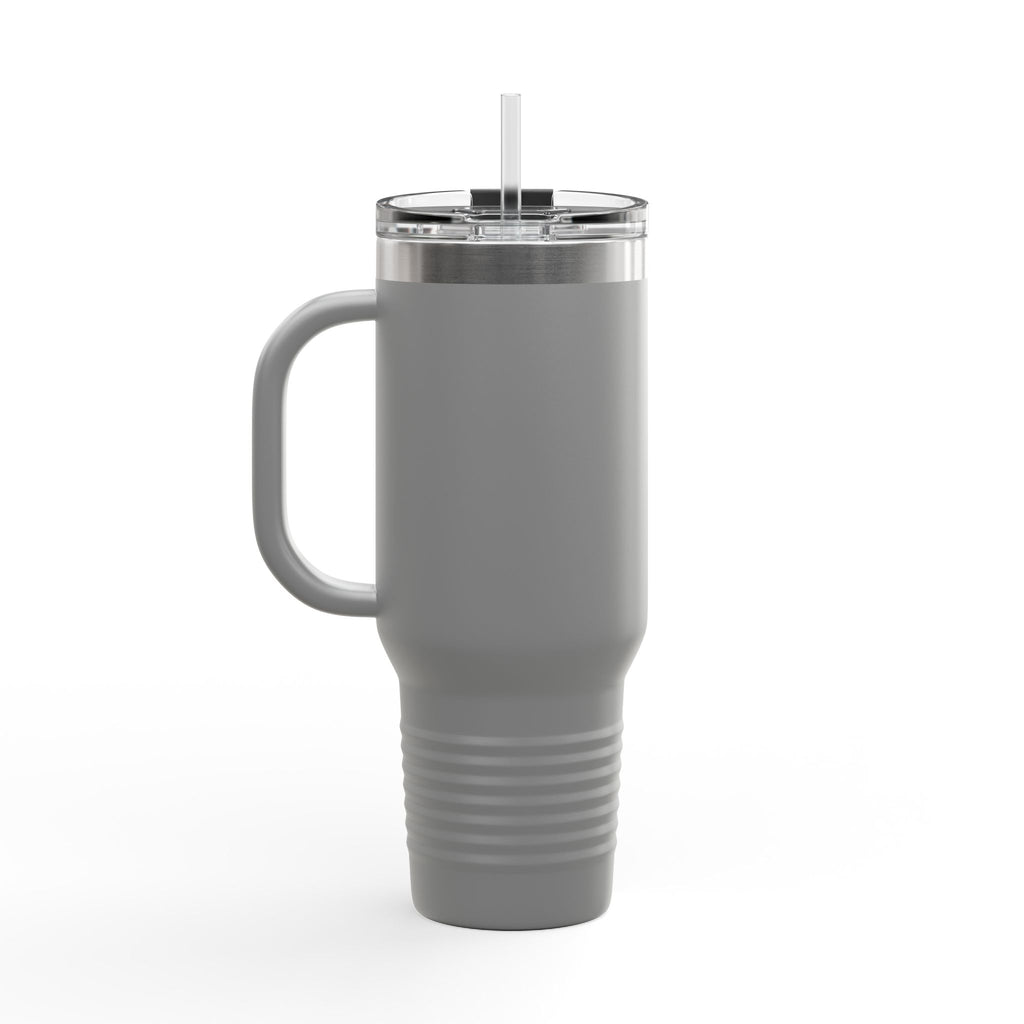 40oz Insulated Travel Mug — Rose & Skeleton Hand Floral Design