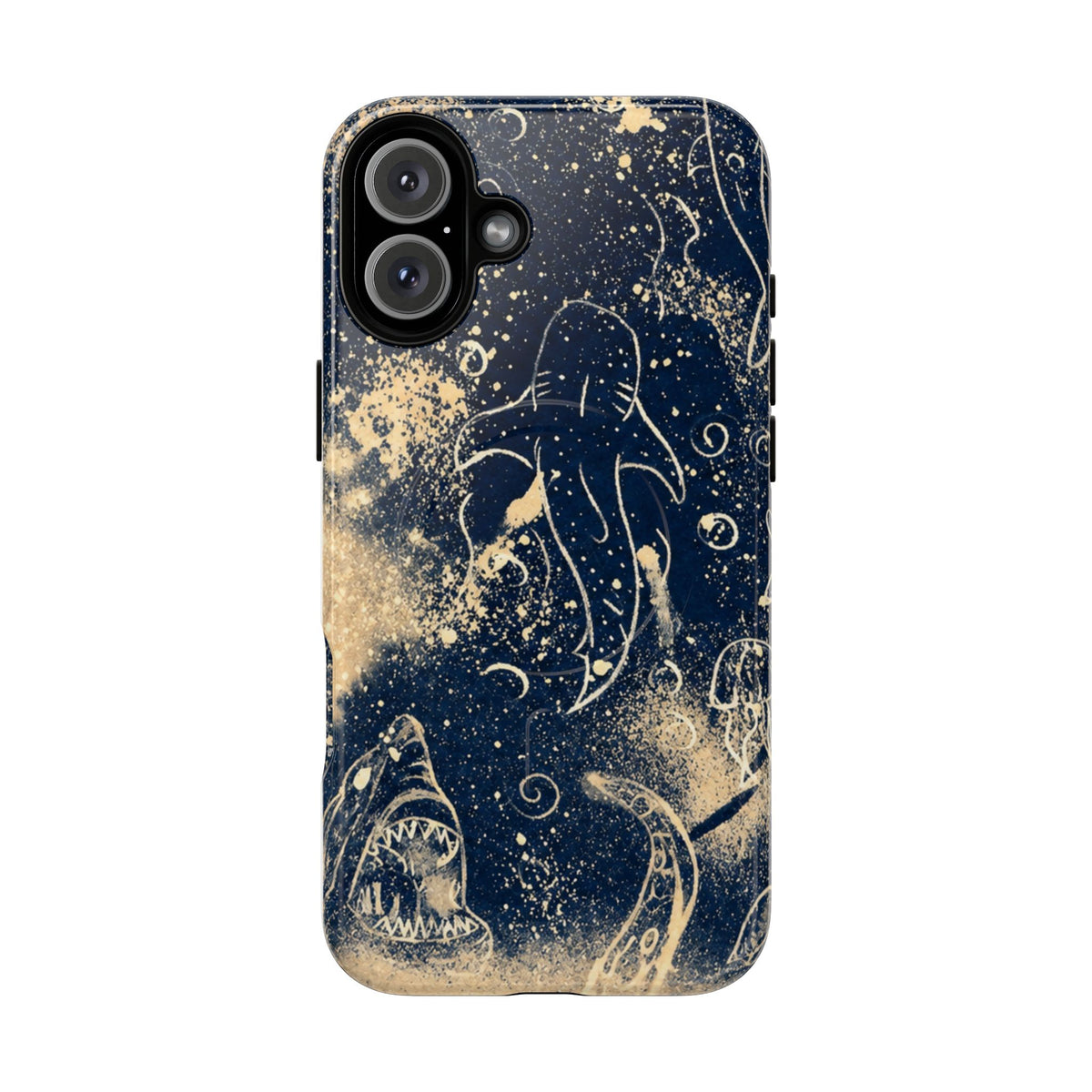 Shark Ocean Art Magnetic Phone Case — Tough Protective iPhone Cover