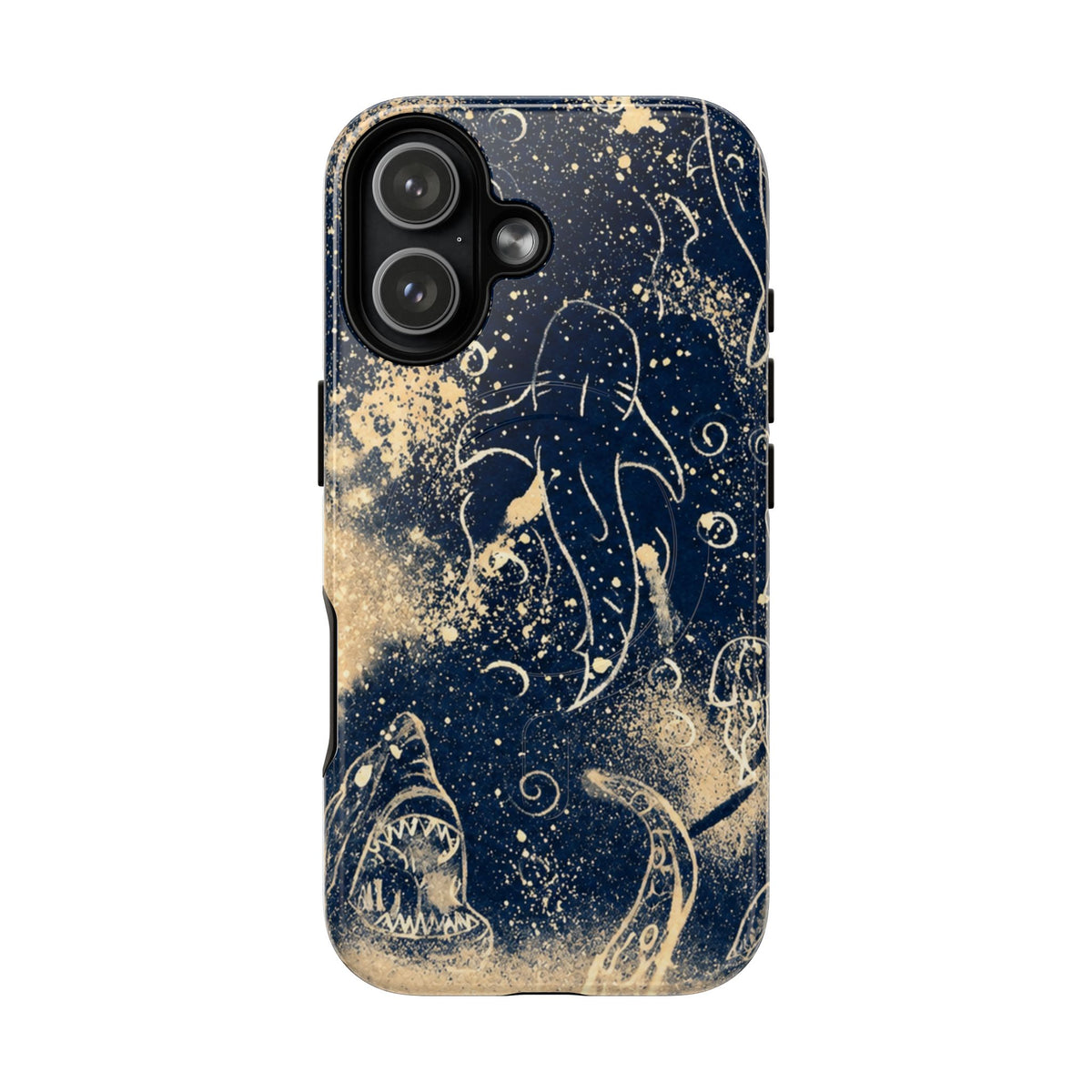 Shark Ocean Art Magnetic Phone Case — Tough Protective iPhone Cover