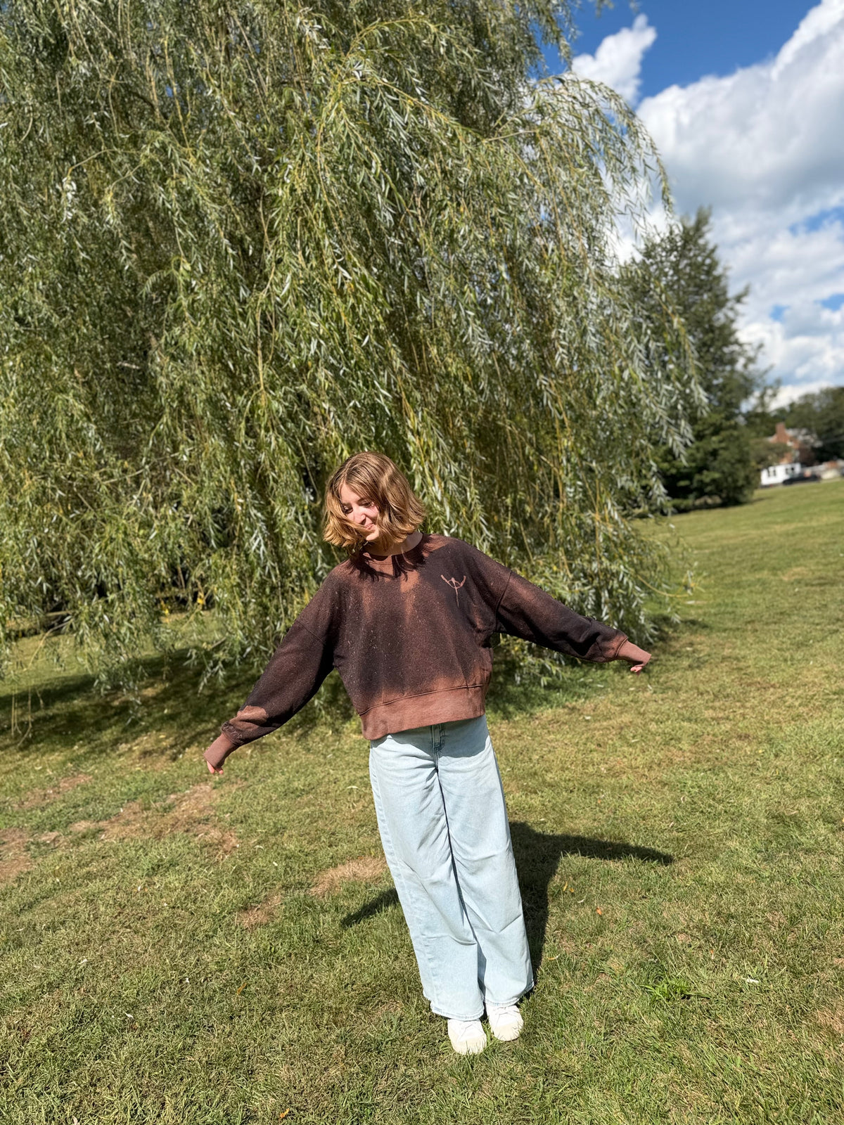 Hand Painted HTTYD Crewneck – How to Train Your Dragon Bleach Dye Sweatshirt, Unique Fan Gift, One-of-a-Kind Wearable Art