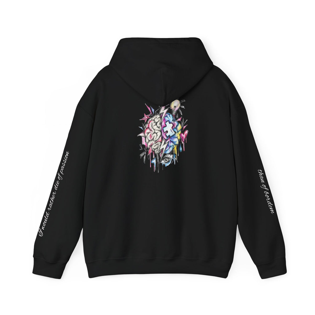 'Love Me' Heart & Skull Horror Floral Hoodie
