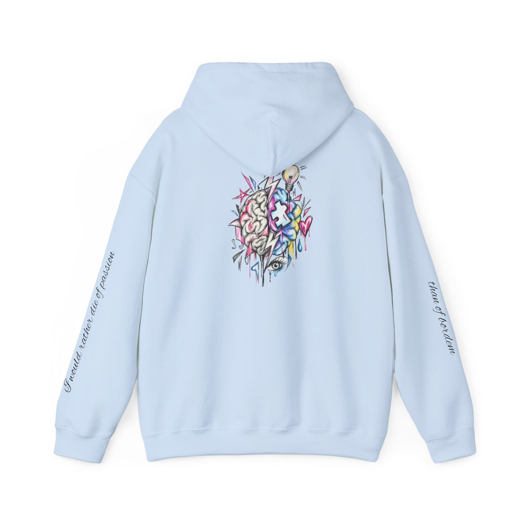 'Love Me' Heart & Skull Horror Floral Hoodie