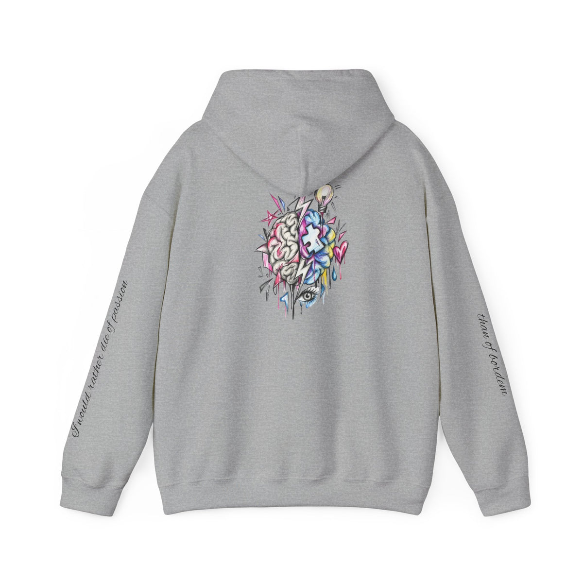'Love Me' Heart & Skull Horror Floral Hoodie
