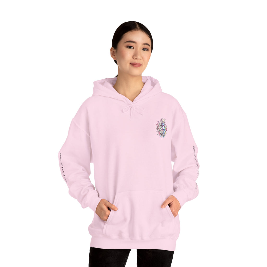 'Love Me' Heart & Skull Horror Floral Hoodie