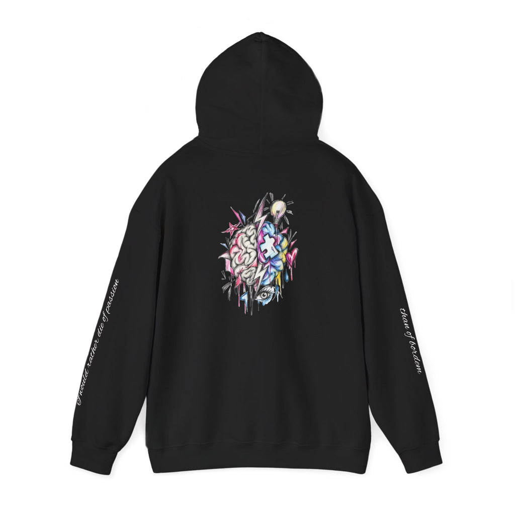 'Love Me' Heart & Skull Horror Floral Hoodie