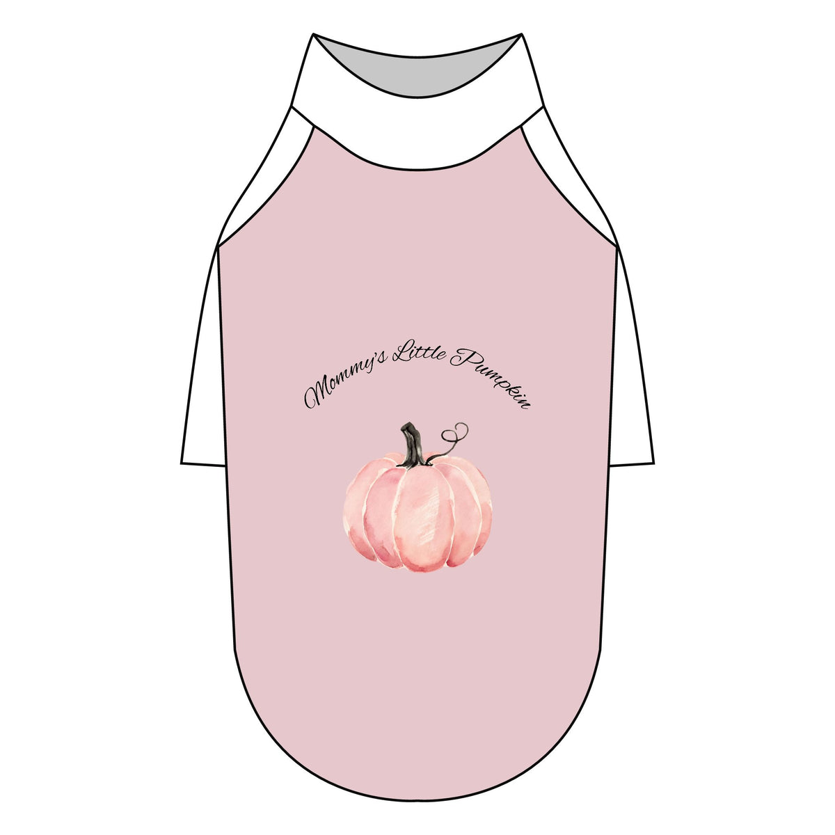 Pink Pumpkin Pet Tee — 'Mommy's Little Pumpkin' Raglan Shirt