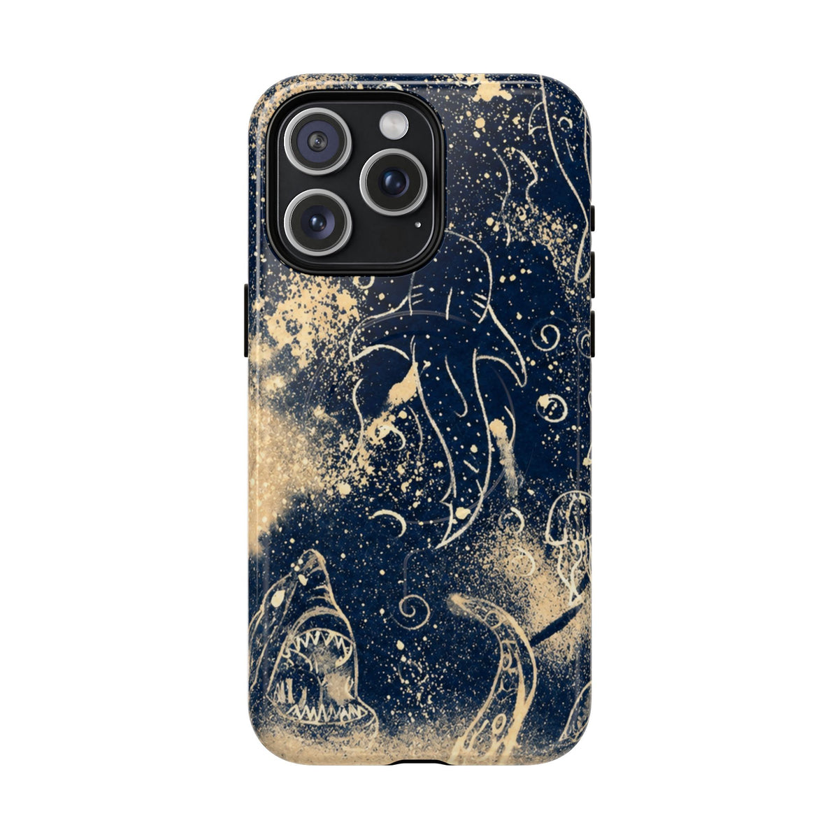 Shark Ocean Art Magnetic Phone Case — Tough Protective iPhone Cover