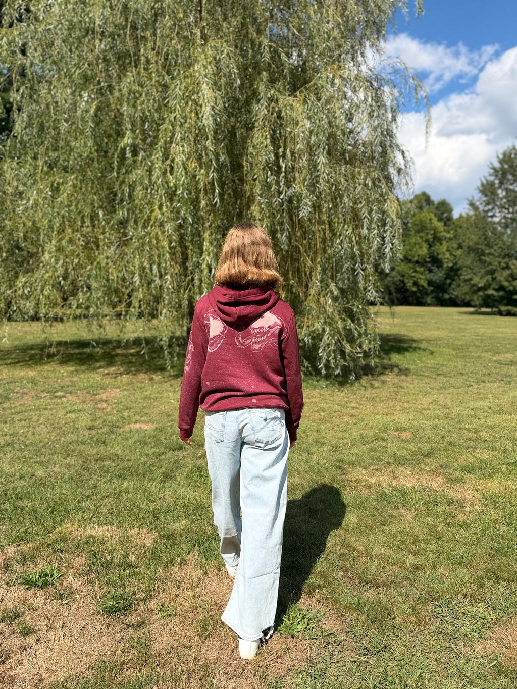 Hand Painted Spider-Man Hoodie – Bleach Dye Marvel Fan Art Sweatshirt, Unique Superhero Gift, One-of-a-Kind Wearable Art