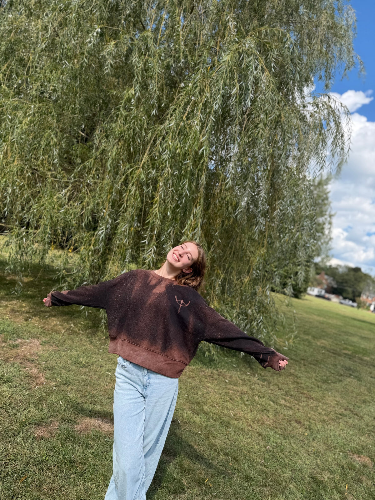 Hand Painted HTTYD Crewneck – How to Train Your Dragon Bleach Dye Sweatshirt, Unique Fan Gift, One-of-a-Kind Wearable Art